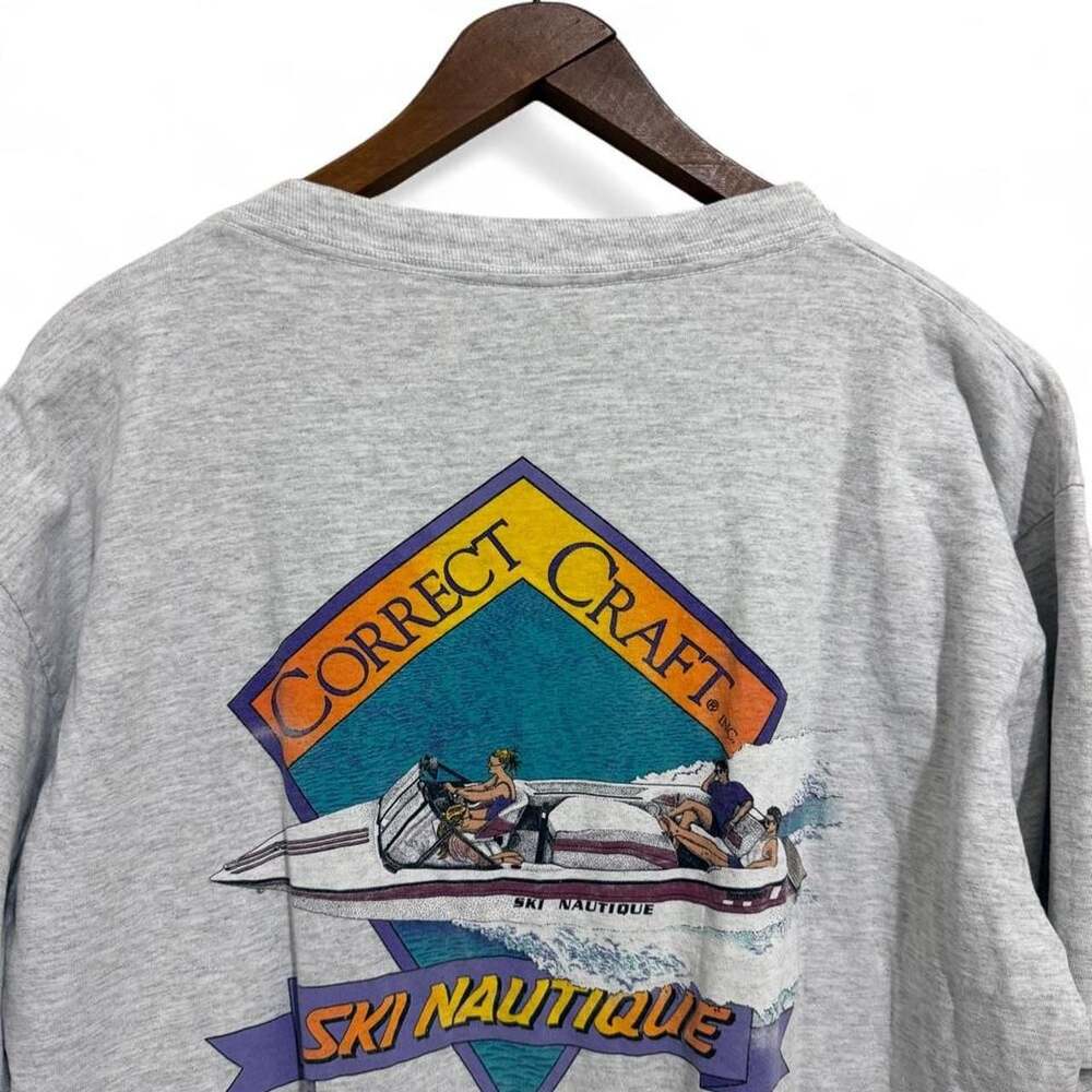 Vintage Correct Craft Nautiques Ski Boat Graphic T-Shirt XL